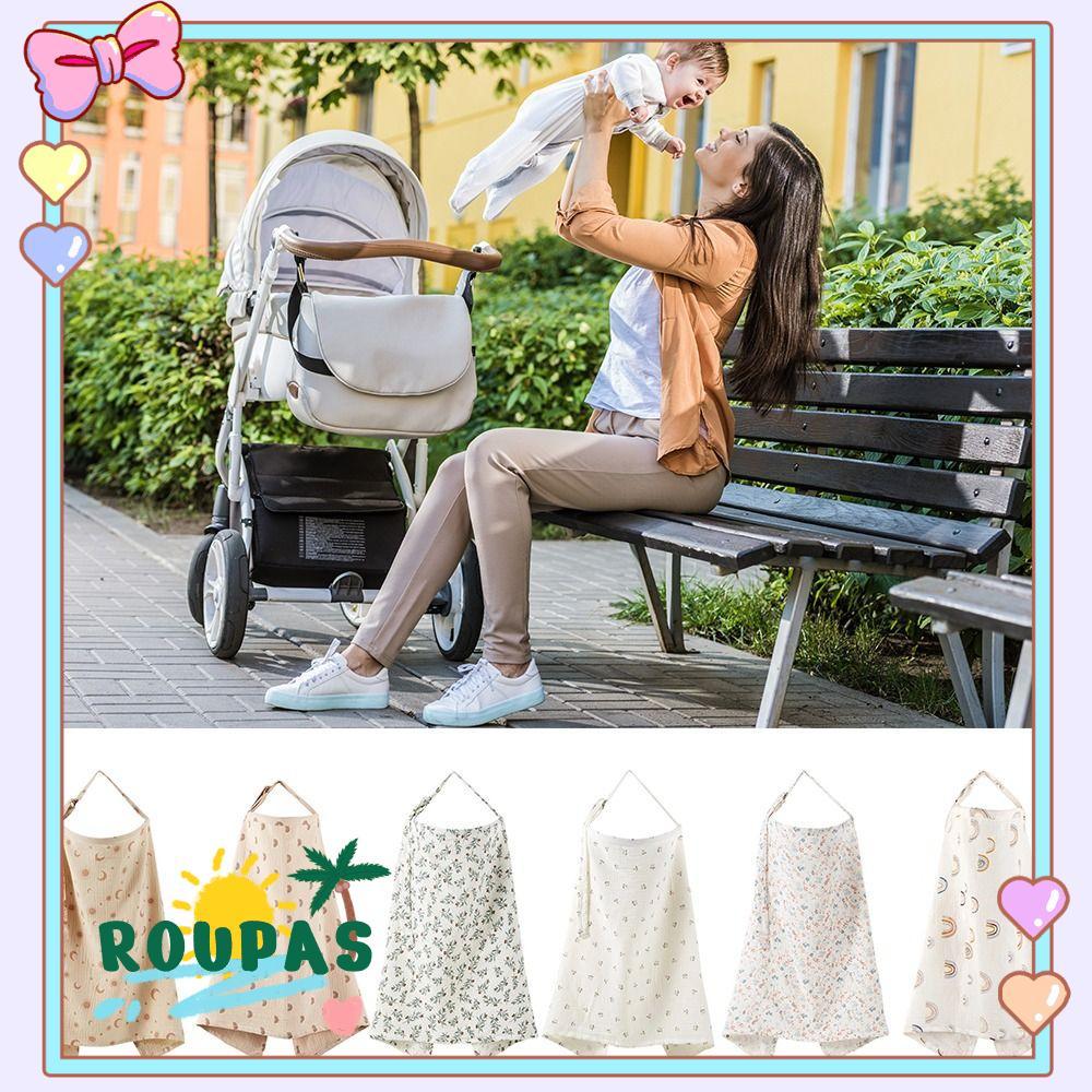 Pano De Alimentação Para Bebês ROUPAS , Com Decote Em Arco , Capa Ajustável Amamentação , Respirável