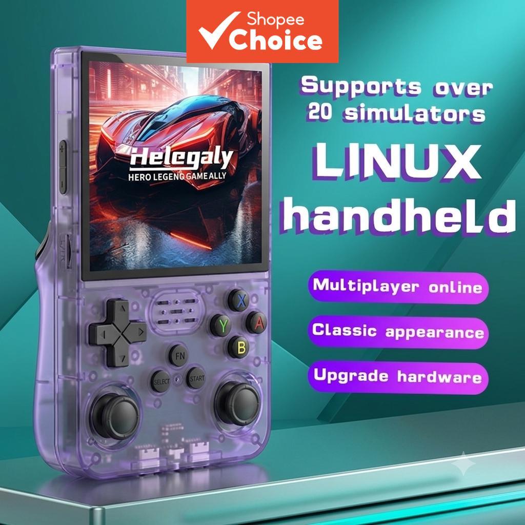 Console de Videogame de Mão Retrô R36S Reprodutor de Vídeo de Bolso 64GB com 15000+ Jogos 19 Emuladores para Crianças