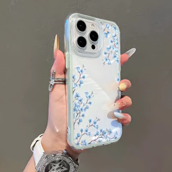Nunca Amarelo Ameixa Azul 3 Em 1 Capa Para iPhone 17Pro Max Air16 15 14 13 12 11 De Acrílico Transparente Padrão