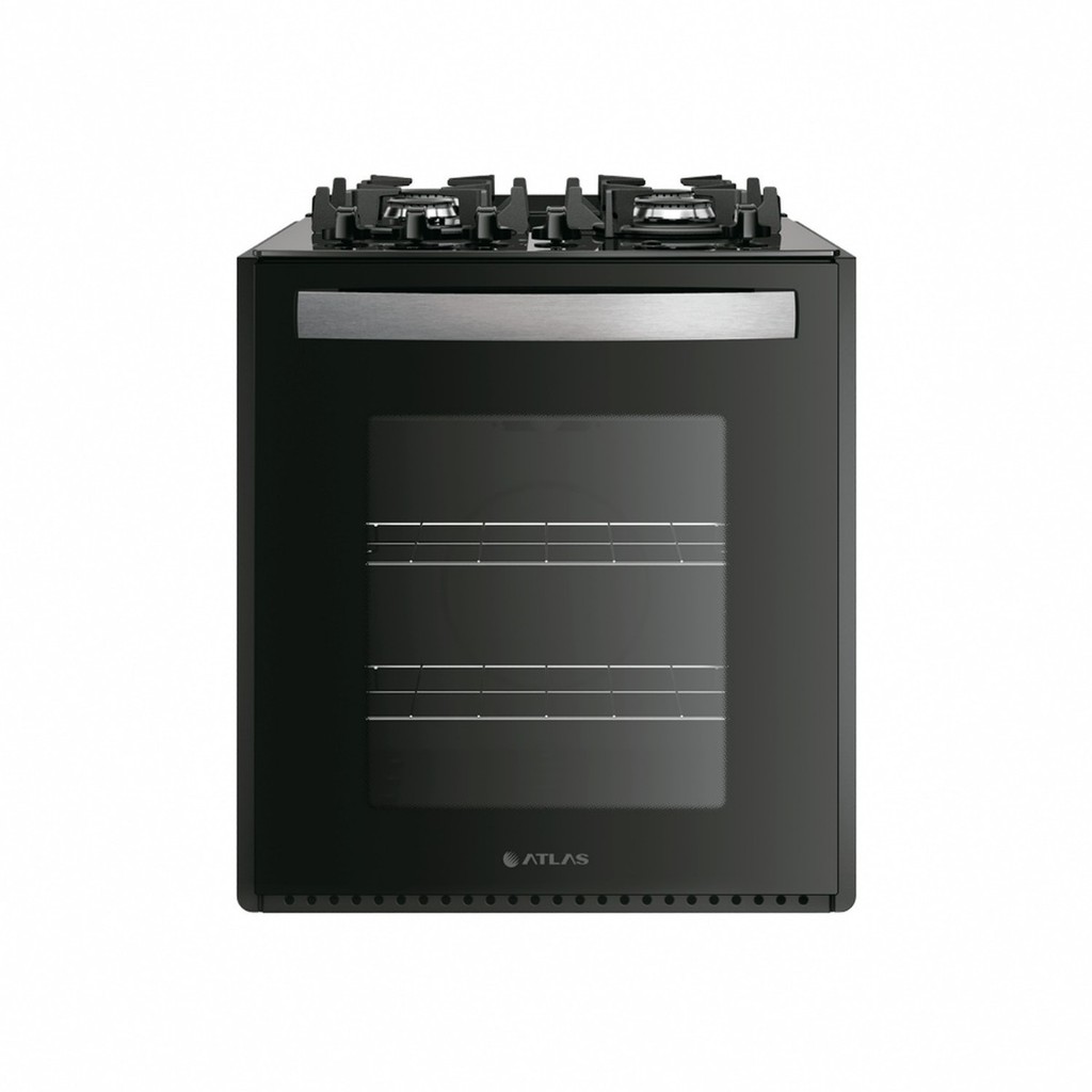 Fogão de Embutir a Gás Atlas Utop 4 Bocas 60l Preto Bivolt