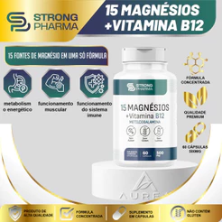 15 Magnésios 500mg 60 Cápsulas