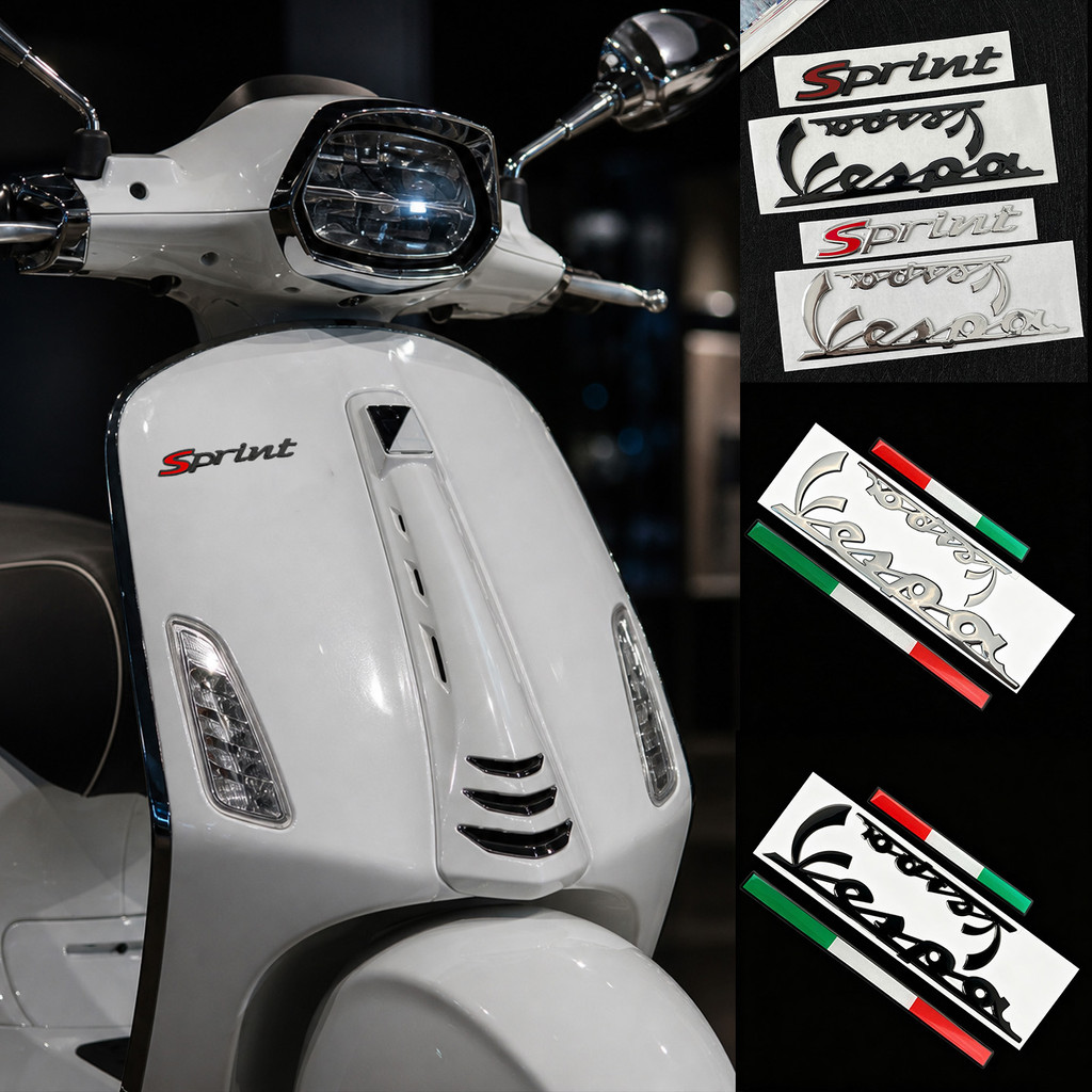 Decalque Adesivo Com Logotipo Vespa Em Gel 3D Faixa De Bandeira Da Itália Se Encaixa No Sprint Primavera GTS GTV LX