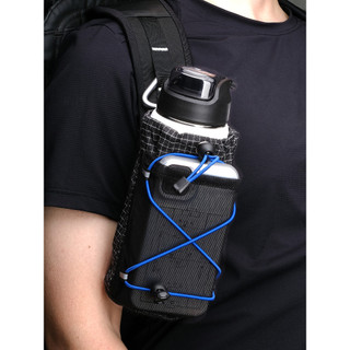 Bolsa multifuncional para garrafa de água, bolsa pequena para uso externo, bolsa para celular de um ombro, frente de omb