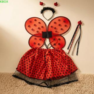 KBOX Joaninha Cosplay Traje , Engraçado Leve Crianças Conjunto , Asa Bandana Asas Saia