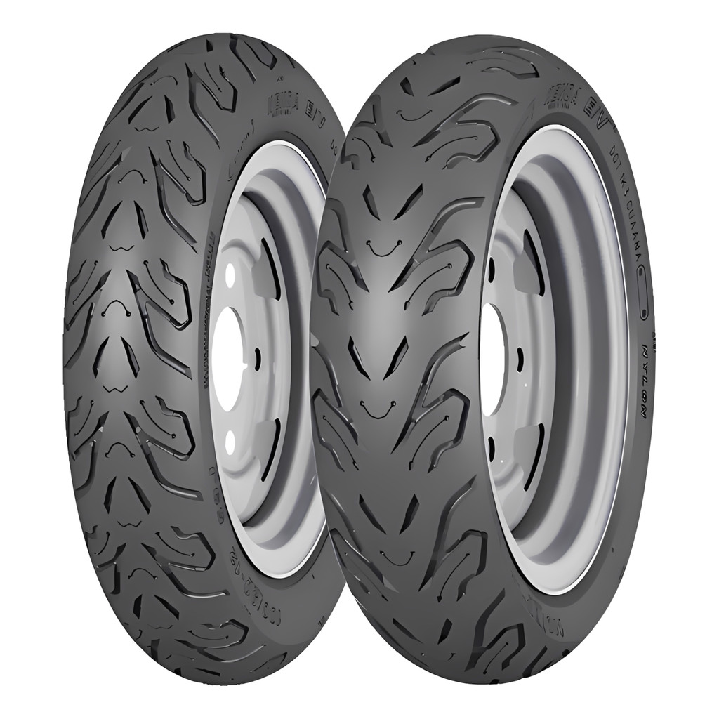 Par Pneu Kenda Suzuki Burgman 125 Haojue Lindy 125 90/90-10 e 100/90-10 K7033 Uso Sem Câmara