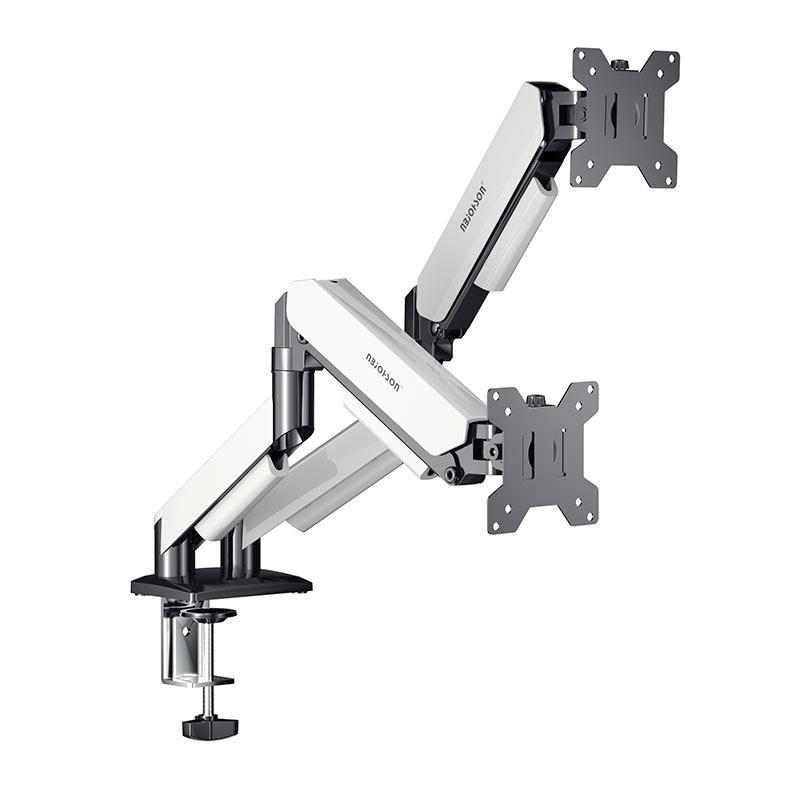 Suporte Articulado Para Dois Monitores Nbjohson GS-MRZ06, 13 Pol a 32 Pol, Branco, NB-GS-MRZ06-WH