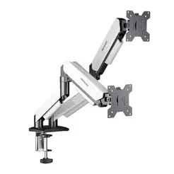 Suporte Articulado Para Dois Monitores Nbjohson GS-MRZ06, 13 Pol a 32 Pol, Branco, NB-GS-MRZ06-WH