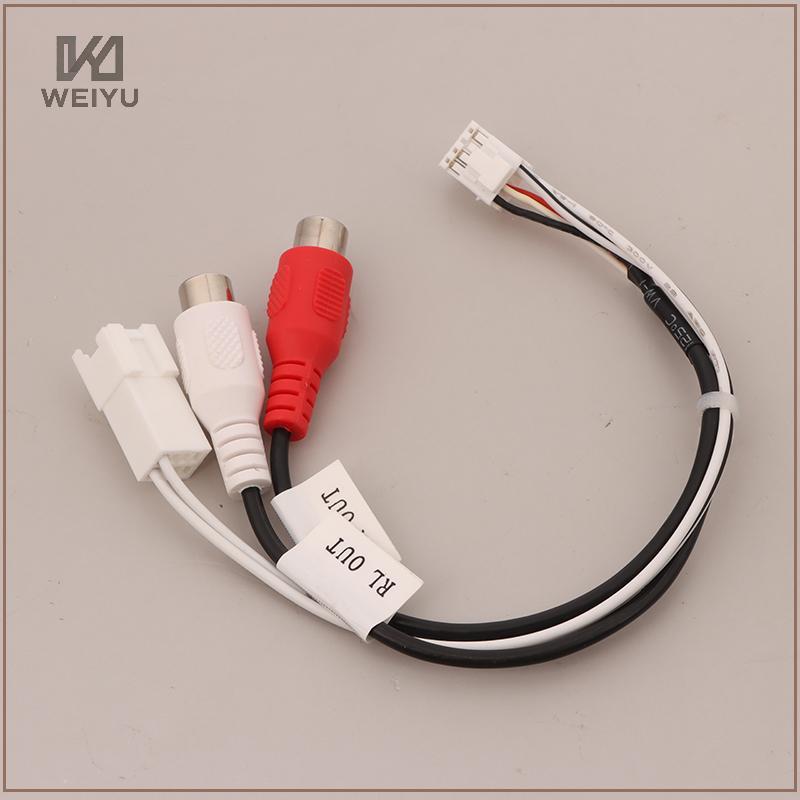 WEIYU 8P RCA RR RL Saída De Áudio Macho \ Fêmea Plug Cabo Android Rádio Do Carro Multimídia Universal TS10 TS18 8581 FYT