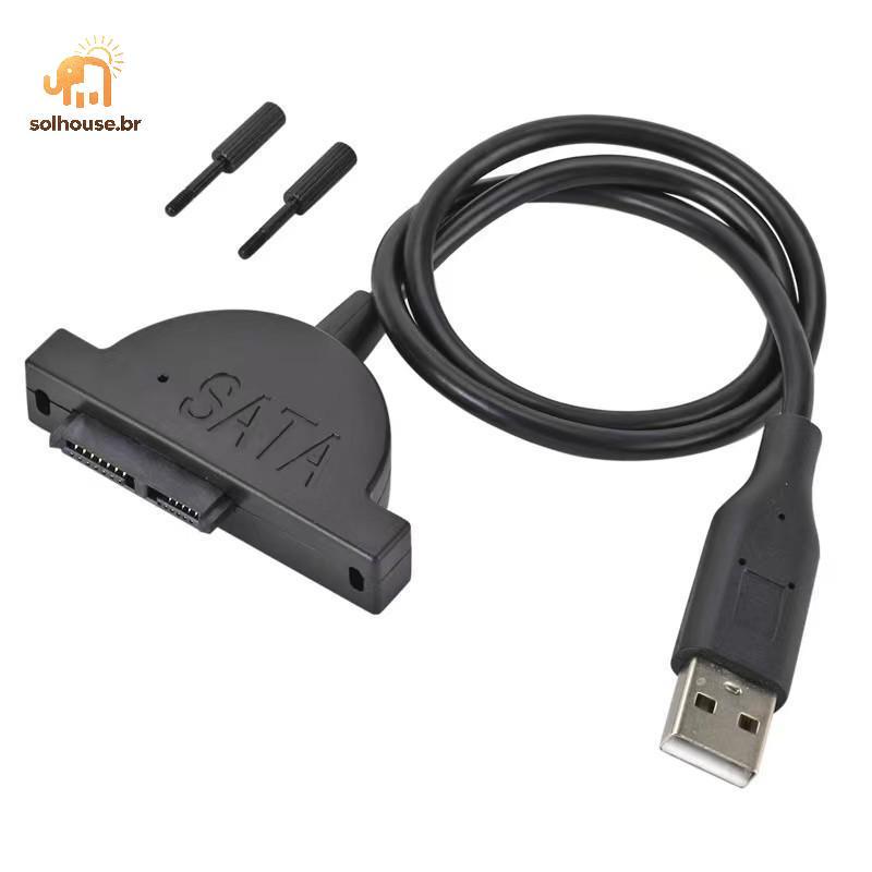 solhouse USB 2.0 SATA Cabo Adaptador De Driver Óptico De Unidade CD/DVD-ROM Para PC Laptop Notebook
