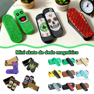 3D Impresso Magnético Mini Fingerboard Bolso-Size Kickflip Skate Brinquedo Alívio Do Estresse mueadegbr