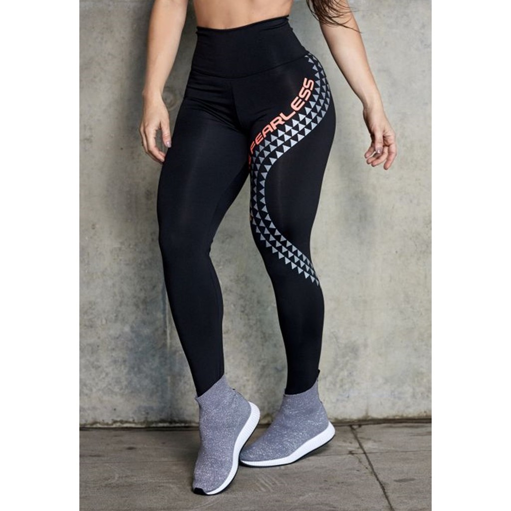 Calça Legging Legue Fitness Moda Academia Suplex Ginástica Yoga Fearless