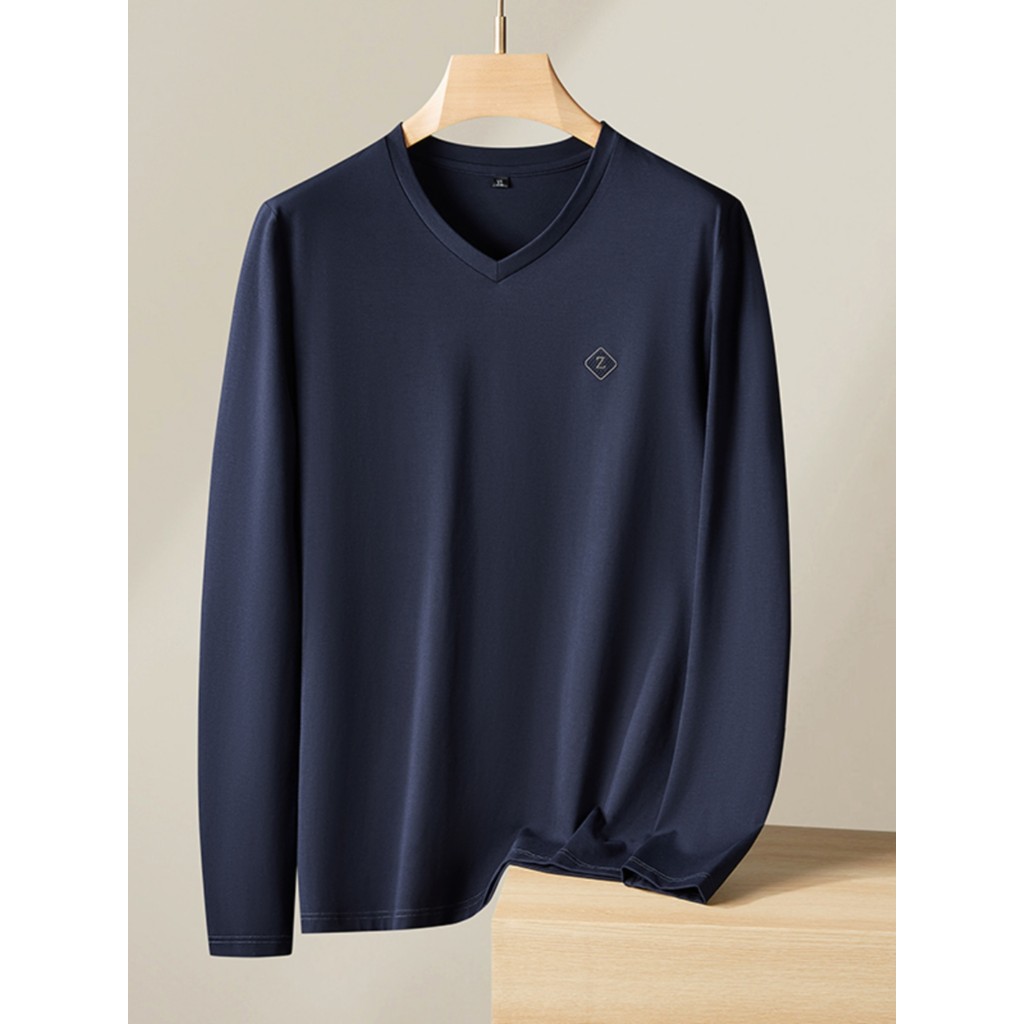 Exportação de comércio exterior pedido Original primavera outono mais gordura plus Size manga comprida com decote em V c