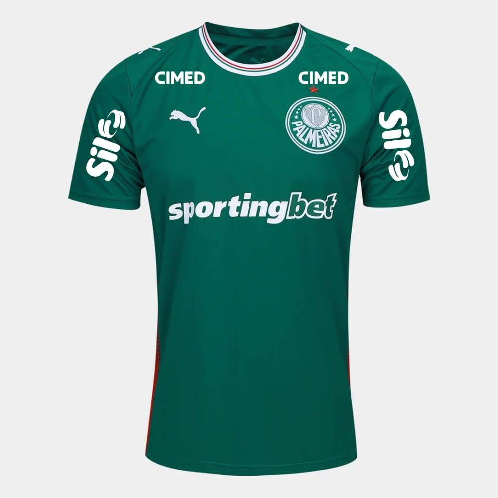 Camisa Palmeiras I Puma 26/27 Torcedor C/Patrocínio Verde