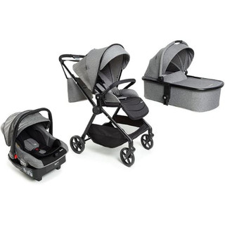 Travel System Safety 1st Magnific 5 em 1 Grey Denim Carrinho Bebê Conforto Moisés 0 a 15kg