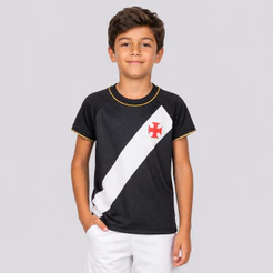 Camisa Vasco Fluidez Infantil Preta