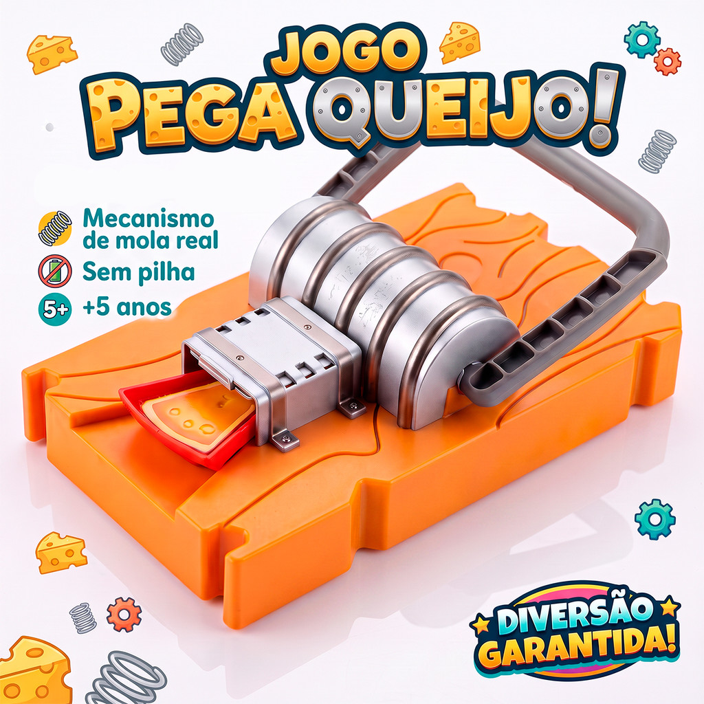 Jogo Da Ratoeira Pega Queijo Brinquedo Divertido Família Infantil Diversão Desafio Crianças — imagem 2 de 2