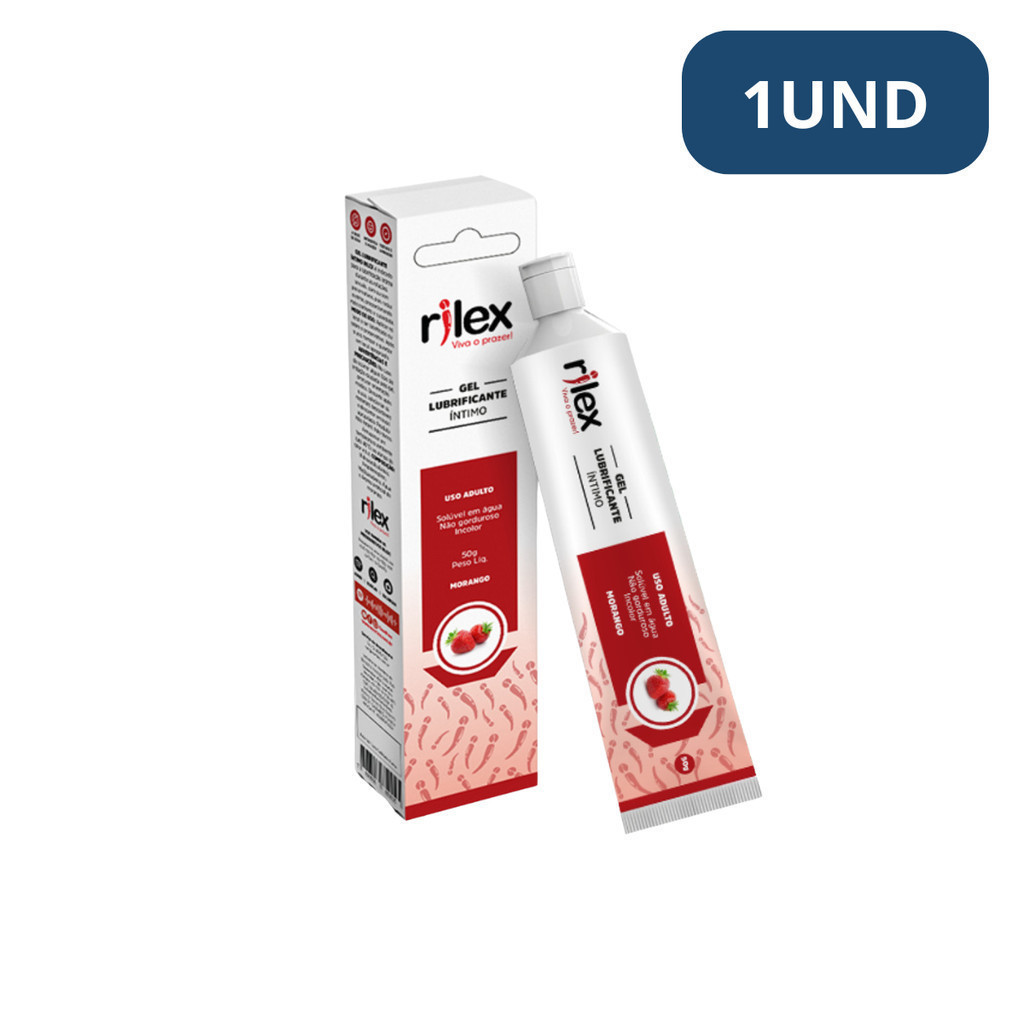 Lubrificante Morango Íntimo 50g Rilex Base Dagua