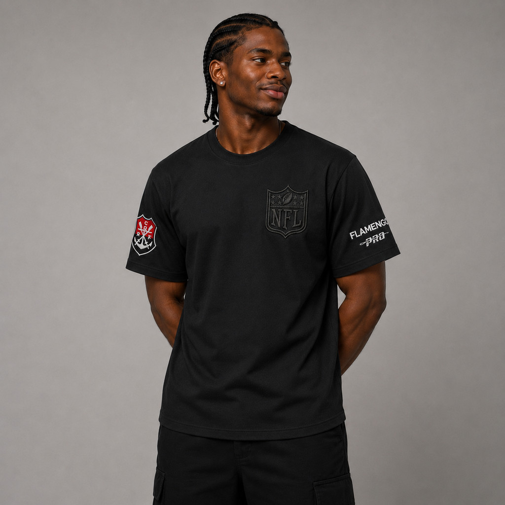 Camisa Flamengo NFL Brasil Games 2026 Preta Pro Standard FFL140002-BLK