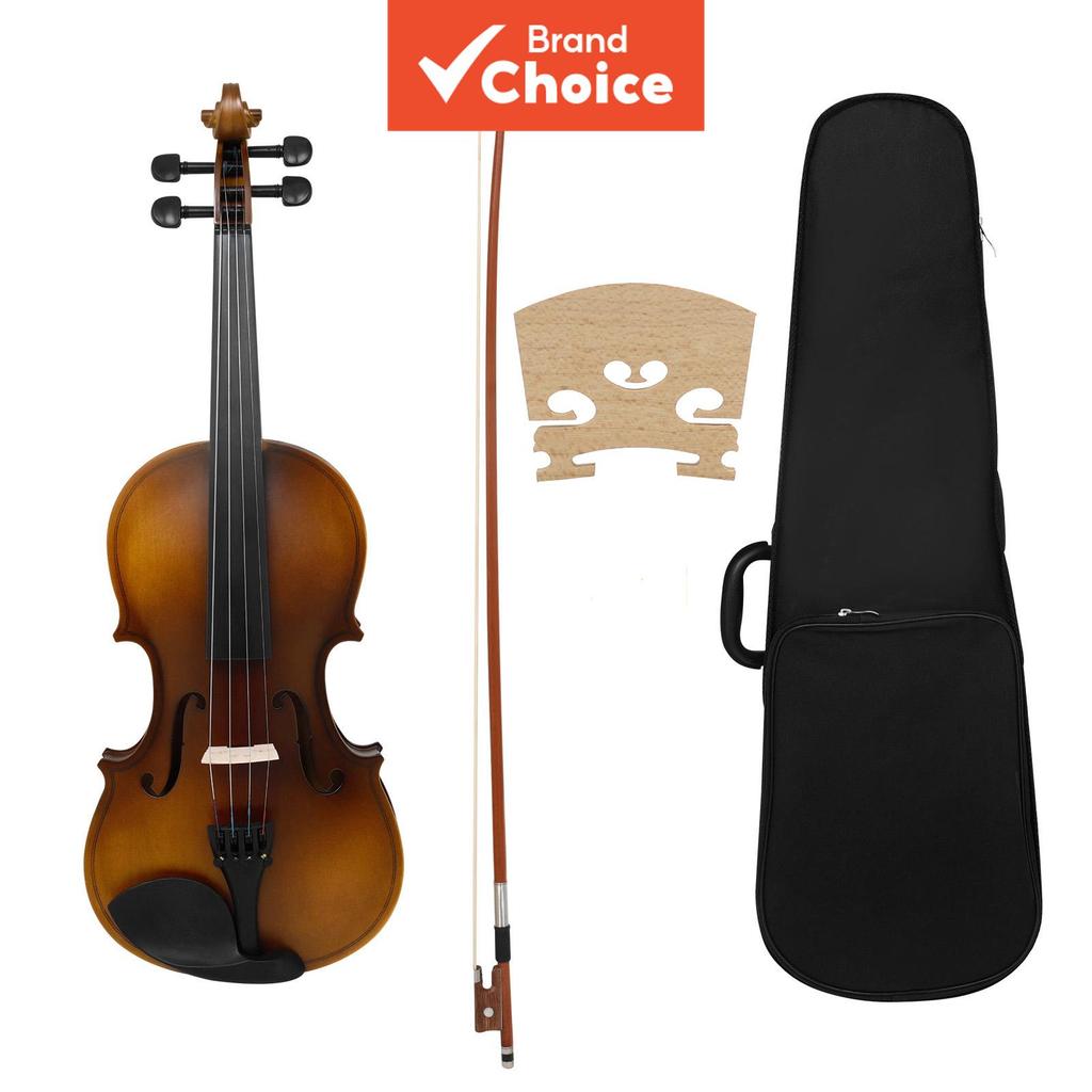 IRIN 4/4 Violino Acústico Vintage Cor Brilhante Fosco Basswood Peças De Plástico Kit Com Arco Caso Instrumento Cordas Pr