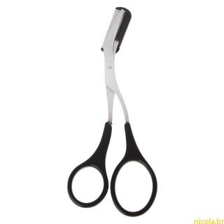 Nic Feminino Sobrancelha Trimmer Tesoura Pente Cílios Remoção Pêlos Aliciamento Cortador Moldar