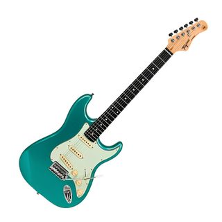 Guitarra Stratocaster Tagima TG-500 Verde Surf Green Escudo Branco Escala Escura Woodstock 6 Cordas