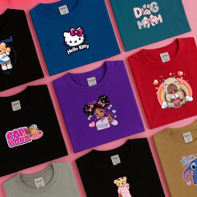 kit 3 Camisetas Juvenil Menina- Peças alta qualidade de Roupas - Promoção- Cores e estampas variadas sortidas