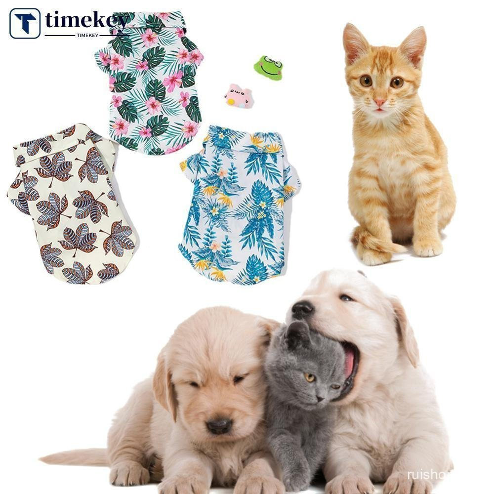 S-XL Estilo Havaiano Bonito Verão Confortável Camisetas Roupas Para Animais De Estimação Cães Ou Gatos Filhote De Cachor