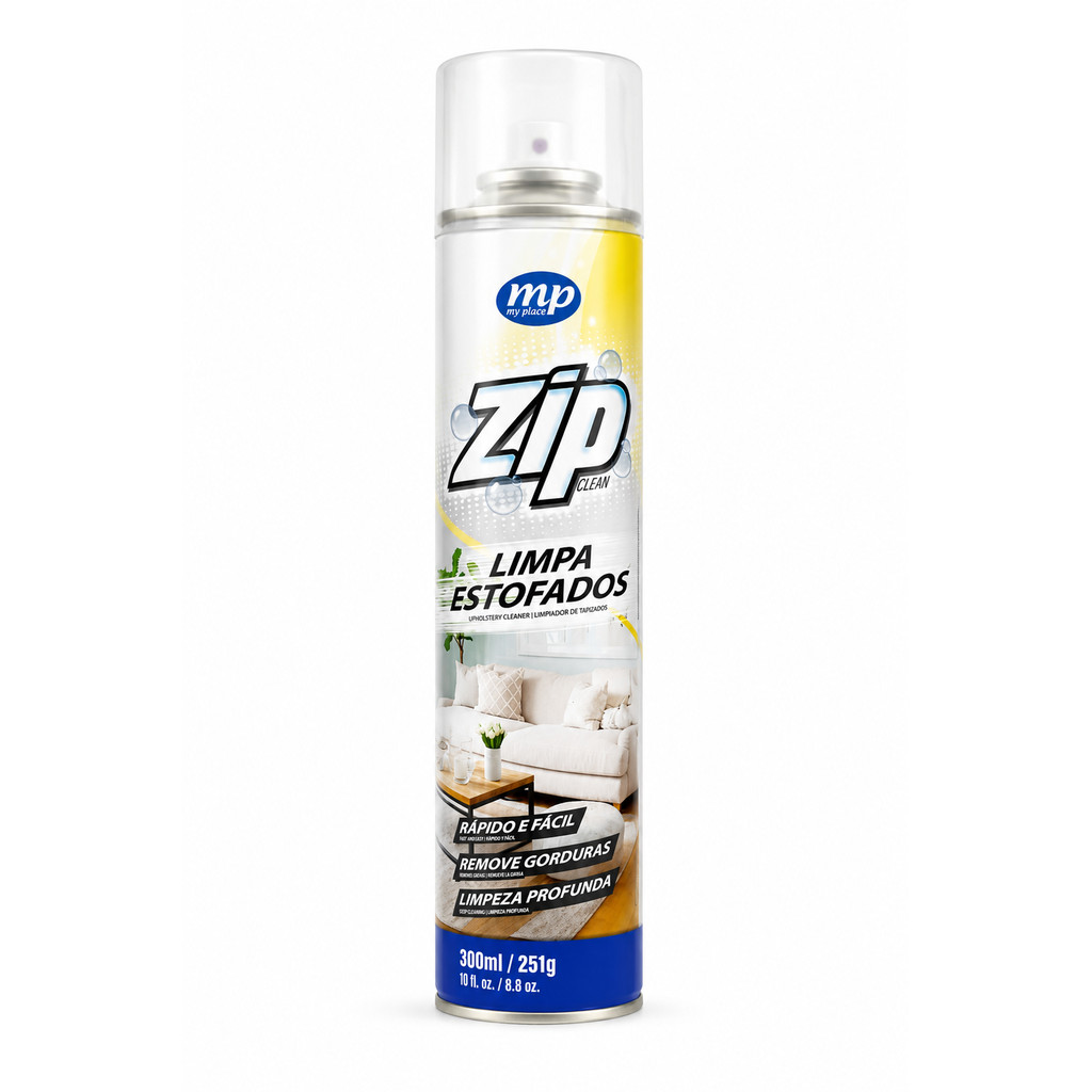 Spray Limpa Estofados Zip Clean My Place 300ml Higieniza Bancos Sofás e Carpetes