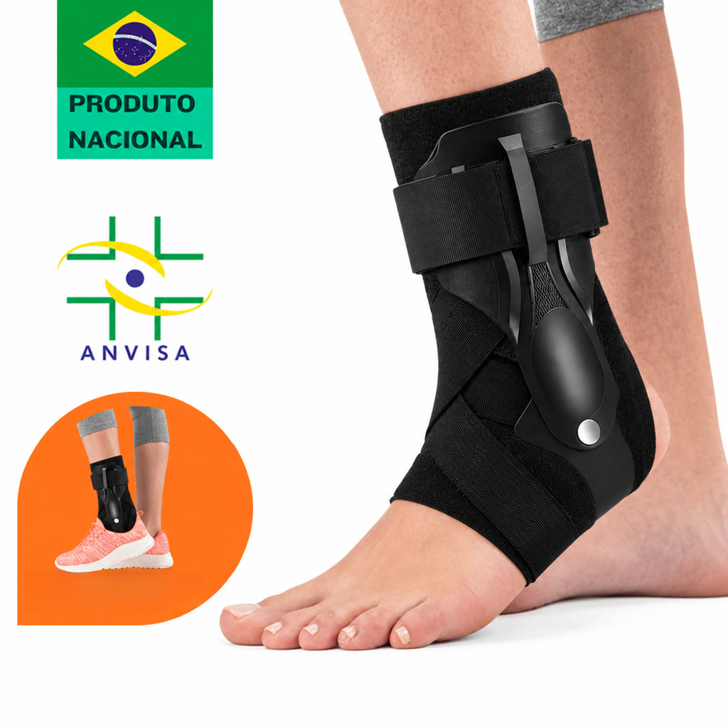 Estabilizador Tornozelo Evita Lesões com Proteção Lateral-M/L