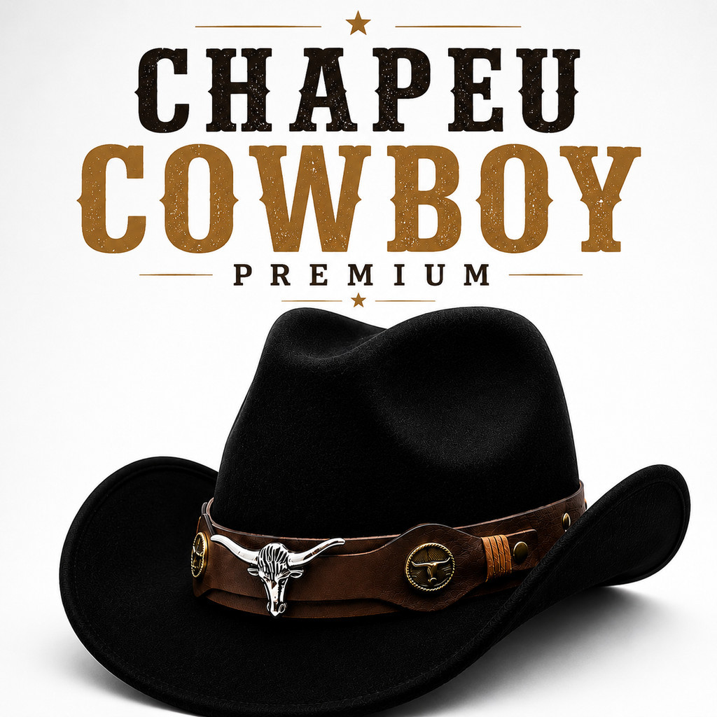 Chapeu Cowboy Country Premium Unissex Country Classico