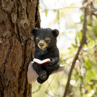 Transfronteiriço urso jardim decoração solar iluminação ao ar livre pátio decoração resina urso iluminação solar decoraç