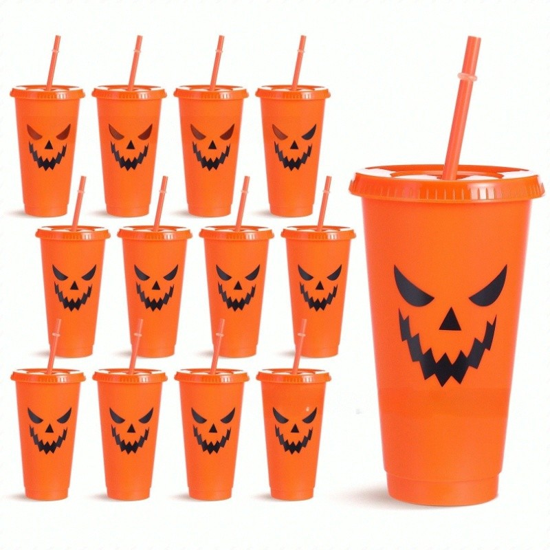 [Cute Pumpkin Cup] JMY-Wanshengjie Nanguan Xiguan Cup 710ML/Halloween Mug/Reusable 710ML Straw Cup