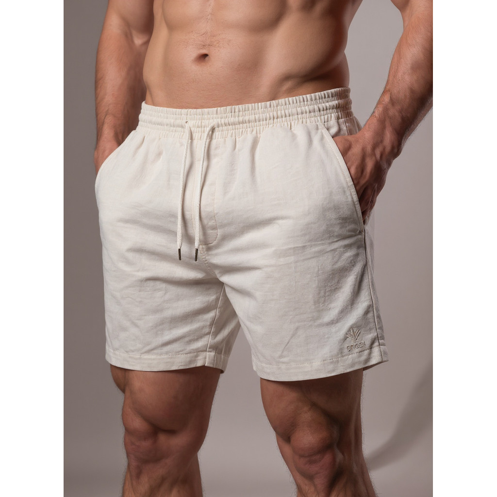 Kit 2 Bermudas Masculinas Linho Elastano Praiana Confortável Verão — Universo Delas