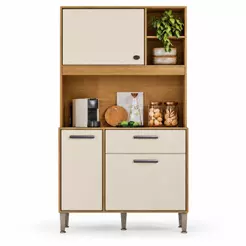 Armário De Cozinha Compacta 3 Portas 3 Nichos Yogi