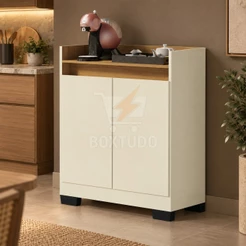 Aparador Buffet Bella 2 Portas com Nicho para Cozinha Armário Organizador Multiuso