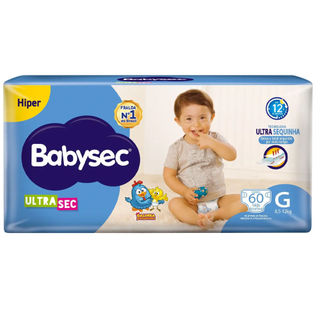 Fralda Descartável Babysec Galinha Pintadinha Ultrasec G Com 60 Unidades