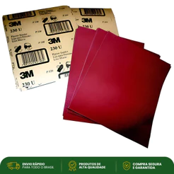 Lixa d'Água em Folha 3M Grana 320 Acabamento Madeira Metal 23x28cm Unidade