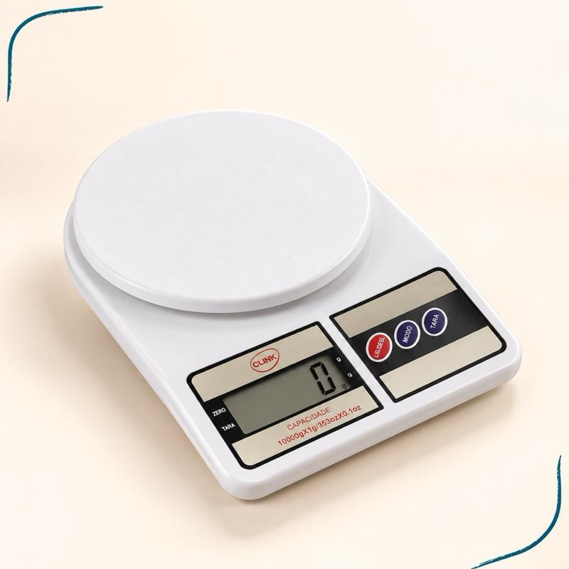 Balanca De Cozinha Digital Alta Precisao 10kg Com Pilhas Inclusas AA