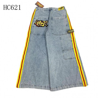 Calças Jeans Retrô Y2K 2026 Novas Calças Jeans Femininas de Perna Reta com Estampa de Letras Vintage Harajuku Calças Gót