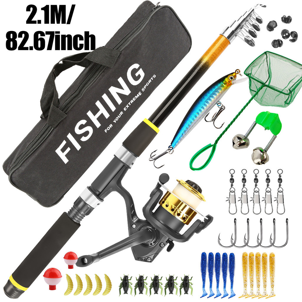 Vara de mar isca conjunto completo combinação isca dura isca macia carretel de pesca retrátil vara de pesca iniciante co