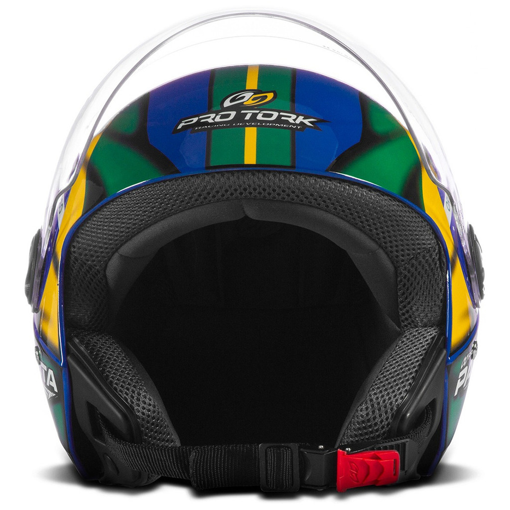 Capacete Moto Aberto Pro Tork New Liberty Three Patriota Brilhante Verde Amarelo Azul Tam 60 — imagem 2 de 2