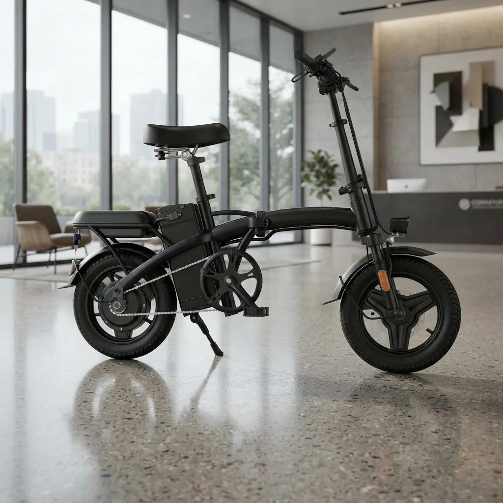 Bicicleta Elétrica Dobrável T11 350W/500W 35km/h Aro 14 48V 10Ah com Cesta Suporte Celular e Trava Freio a Disco