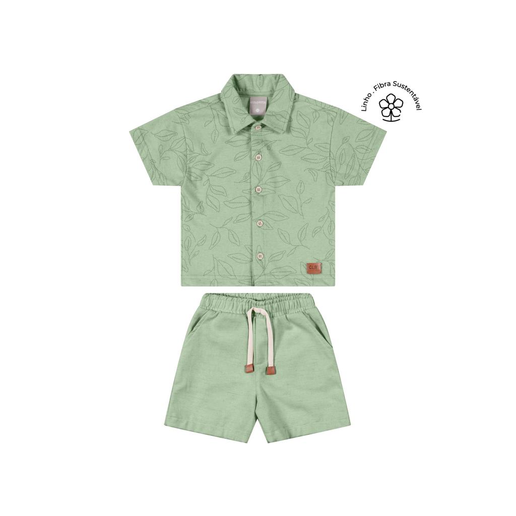 Conjunto Infantil Menino Folhagem Colorittá Verde