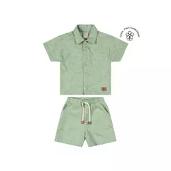 Conjunto Infantil Menino Folhagem Colorittá Verde