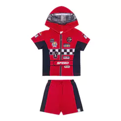 Conjunto Infantil Menino Fantasia Piloto Elian Vermelho