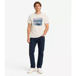 Camiseta Meia Malha Masculina Diametro Bege
