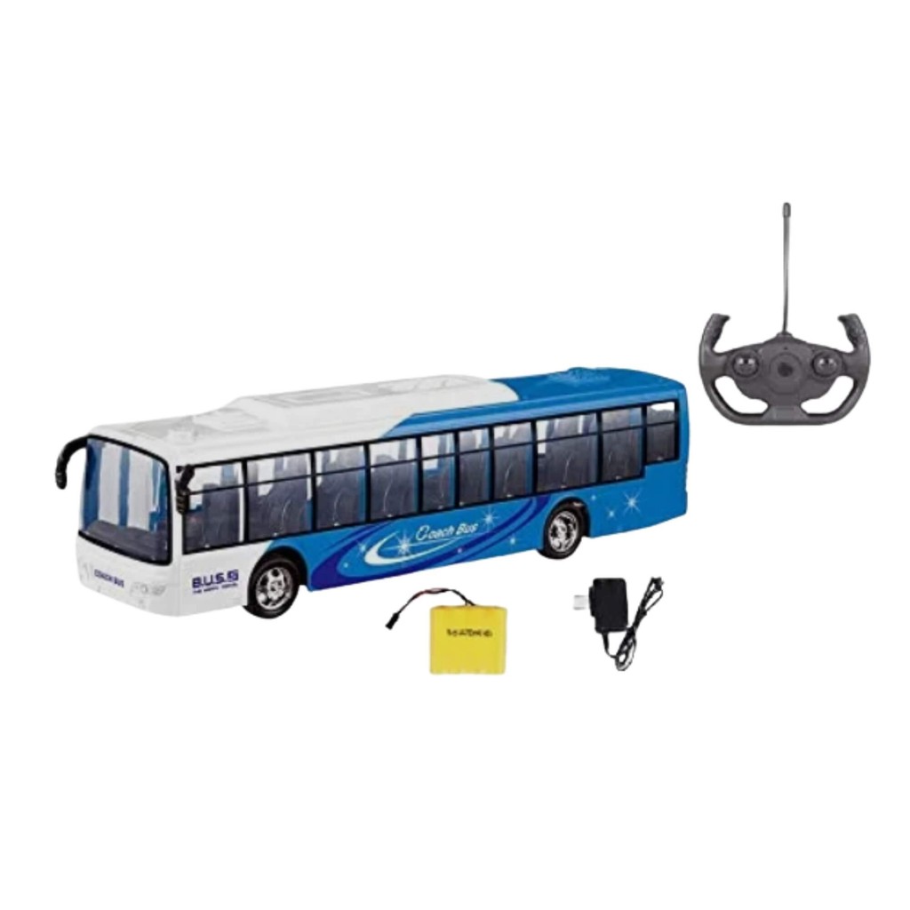 Brinquedo Infantil Ônibus de Controle Remoto Elétrico Azul Zippy Toys - 10298 em Oferta na Shopee
