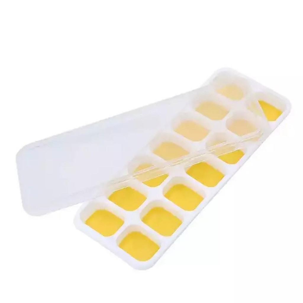 Forma de Gelo com Tampa e Fundo Flexível Silicone