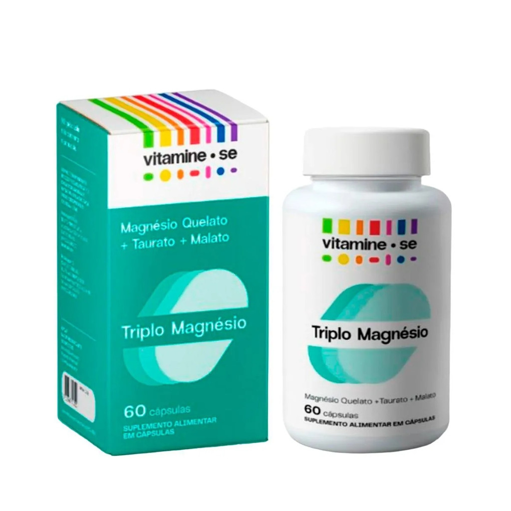 Suplemento Magnésio Vitamine-se Triplo Magnésio c/60 Cápsulas