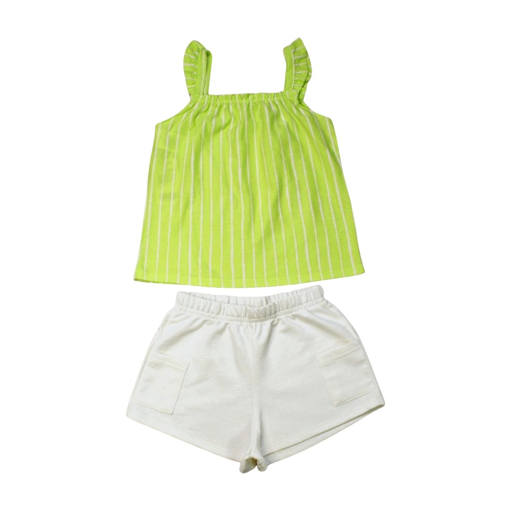 Conjunto Infantil Blusa Listrada e Shorts Moletinho 26614 - Brandili